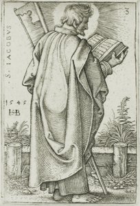 St. Jacobus Minor, plaat 3 uit De Twaalf Apostelen door Hans Sebald Beham
