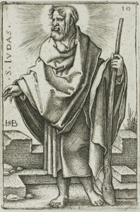 Sint Judas, plaat 10 uit De Twaalf Apostelen door Hans Sebald Beham