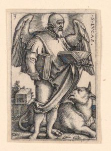 St. Lucas, uit De Vier Evangelisten door Hans Sebald Beham