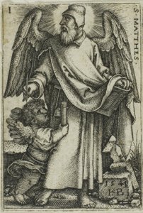 Sint Mattheüs, uit De Vier Evangelisten door Hans Sebald Beham
