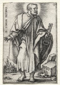 Sint Simon Petrus door Hans Sebald Beham