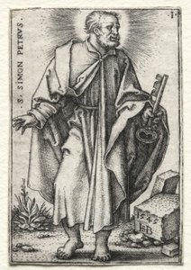 St. Simon Petrus, 1545-1546 door Hans Sebald Beham
