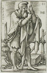 St. Simon, plaat 11 uit De Twaalf Apostelen door Hans Sebald Beham