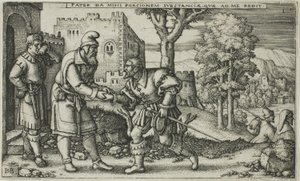 Het vertrek van de verloren zoon, plaat één uit De geschiedenis van de verloren zoon