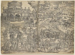 Het feest van Herodes door Hans Sebald Beham