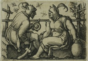 De dwaas en de dwaze vrouw door Hans Sebald Beham