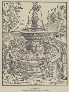De fontein van de jeugd, 16e eeuw door Hans Sebald Beham
