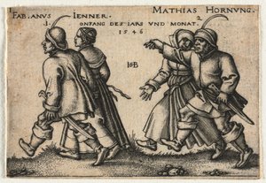 De Boerenbruiloft of de Twaalf Maanden door Hans Sebald Beham