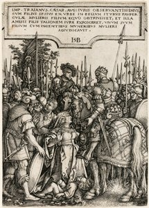 De gerechtigheid van Trajanus door Hans Sebald Beham