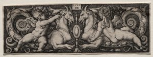 Twee Genii door Hans Sebald Beham