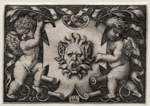 Vignet au Mascaron, 1544 door Hans Sebald Beham