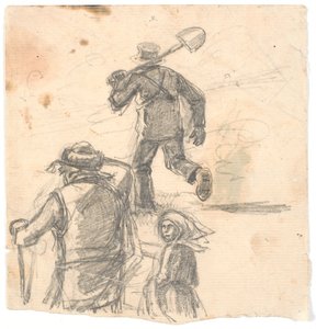 Figurenstudies voor een brandbeeld