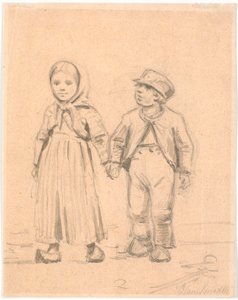Twee boerenkinderen