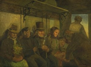 Reizigers in een Derde Klasse Compartiment door Hans Smidth