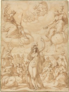 Allegorie van Minerva als hoofd van de muzen