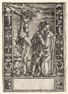 St. Maria en St. Johannes voor het kruis door Hans Springinklee
