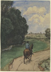 Aan de rand van het bos door Hans Thoma