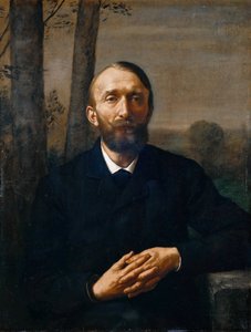 Portret van Konrad Fiedler 1841-1895, 1884 door Hans Thoma