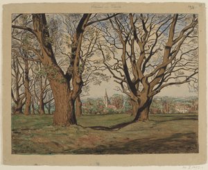 Het Taunuslandschap bij Oberursel door Hans Thoma