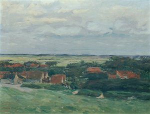Hollandse landschap door Hans Tichy