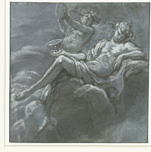 Bacchus met een drinkschaal en een Sileen door Hans Ulrich Franck