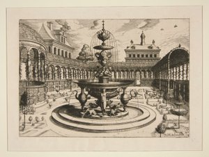Een Fontein door Hans Vredeman de Vries