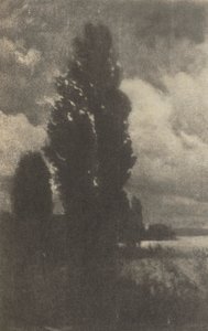 Populieren en Wolken door Hans Watzek