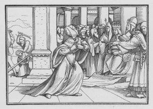 Athalia Dringt de Tempel Binnen en Wordt Gedood door Hans after Holbein the Younger