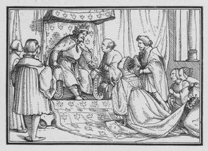 Esther wordt tot koningin gekroond, Esther II, 17 door Hans after Holbein the Younger