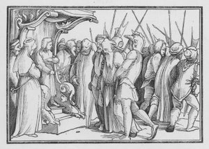 Geschiedenis van Susanna door Hans after Holbein the Younger