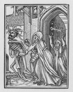 Holbeins Dodendans: De Abdis door Hans after Holbein the Younger