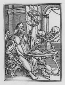 Holbeins Dodendans: De Astroloog door Hans after Holbein the Younger