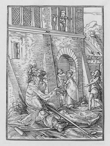 Holbeins Dodendans: De Bedelaar door Hans after Holbein the Younger
