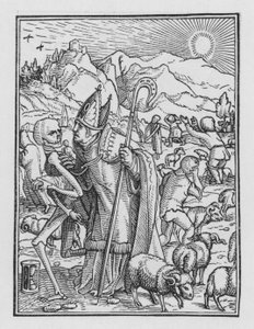 Holbeins Dodendans: De Bisschop door Hans after Holbein the Younger