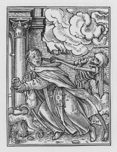 Holbeins Dodendans: De Bedelmonnik door Hans after Holbein the Younger