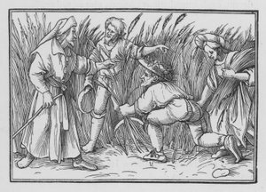 Ruth verzamelt aren in de velden van Boaz, Ruth II, 5