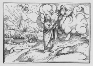 De brandoffers, Leviticus 1, 2 door Hans after Holbein the Younger