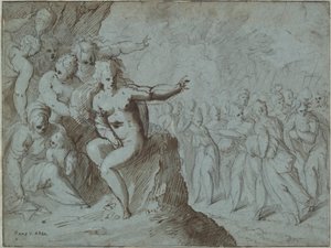Mythologische scène door Hans von Aachen