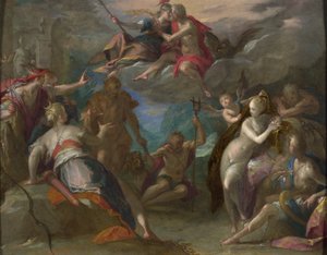 De verbazing van de goden () door Hans von Aachen