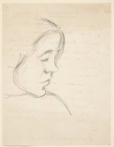 Portret van Bodil, de zus van de kunstenaar