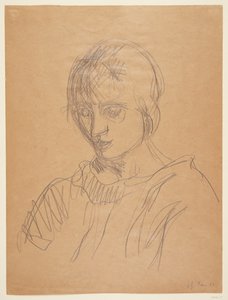 Portret van de vrouw van de kunstenaar, Besse Giersing door Harald Giersing