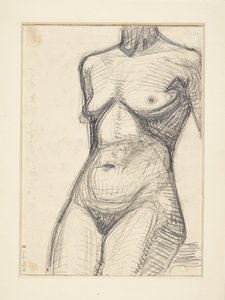 Torso van vrouwelijk model door Harald Giersing