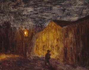 De lantaarn (lamp) 1894 door Harald Oscar Sohlberg