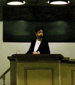 Georg Brandes (1842-1927) aan de Universiteit van Kopenhagen, 1889 door Harald Slott Moller