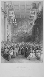 Installatie van de Lord Mayor van Londen in de Guildhall, City of London, 1838