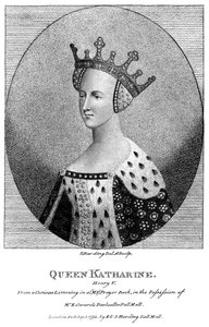 Catherine van Valois 1401-1437, koningin-gemalin van Koning Hendrik V, 1792 door Harding
