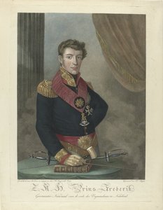 Portret van Prins Frederik van Nederland (1797-1881) door Harmanus Langerveld