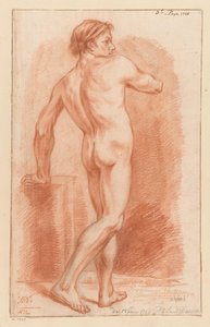 Staand mannelijk naakt, op de rug gezien (3e prijs 1766) door Harmanus Vinkeles