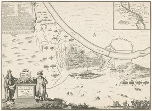 Plattegrond van Buda, 1686 door Harmanus van Loon