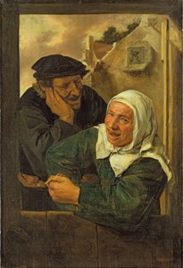 Oud paar door Harmen Hals